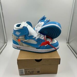 Off White Blue and White Sneakers